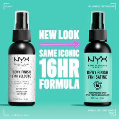 NYX PROFESSIONAL MAKEUP closeup nozzle showing even mist delivery benefit