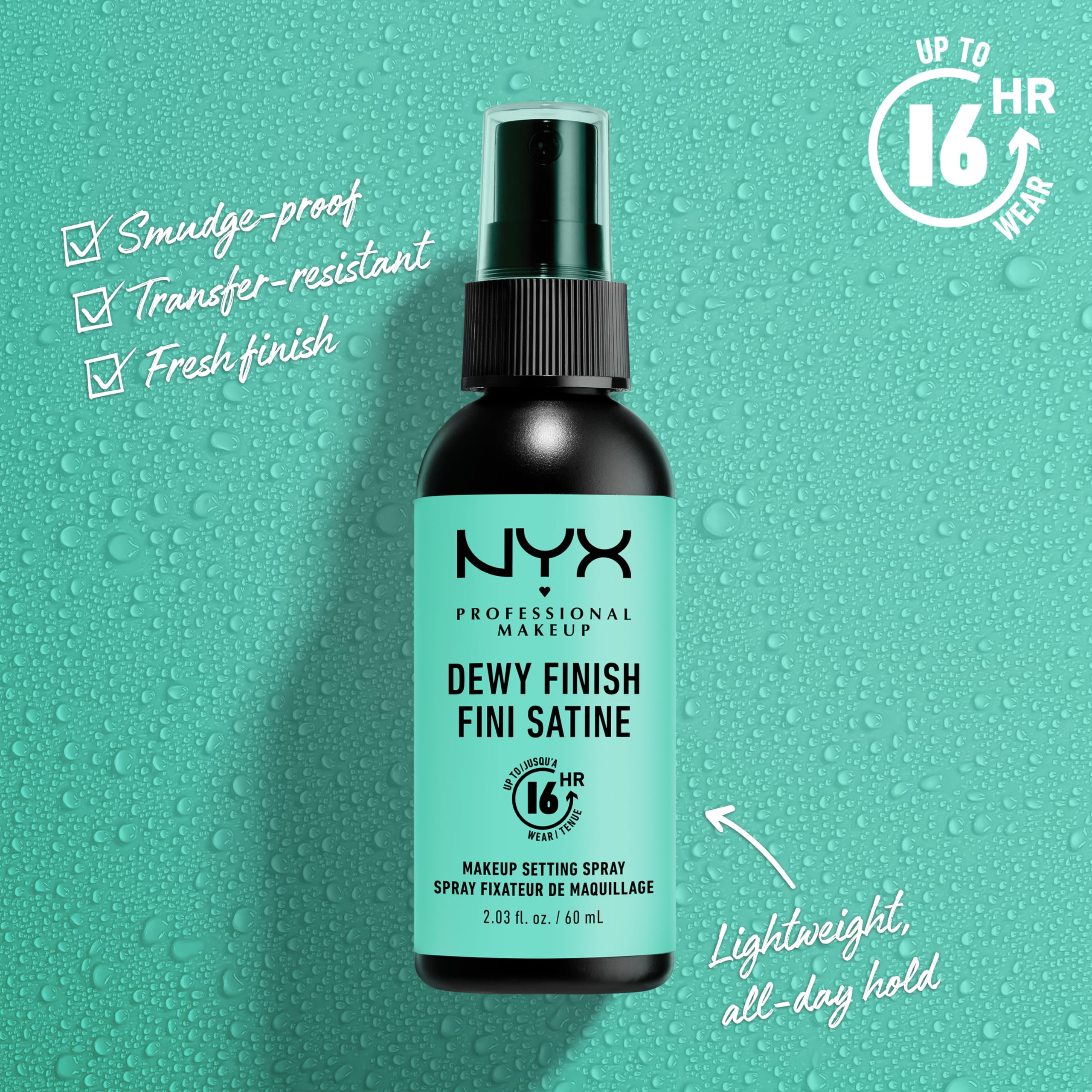 NYX PROFESSIONAL MAKEUP fine mist in air illustrating light coverage benefit