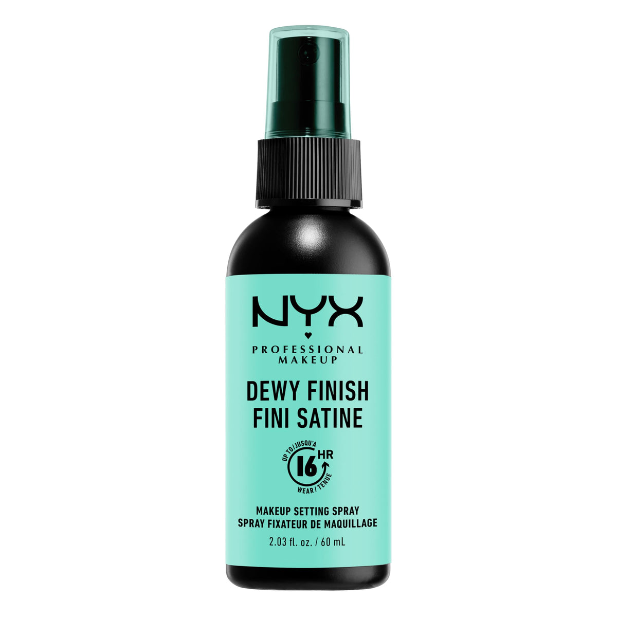 NYX PROFESSIONAL MAKEUP front bottle view showing dewy finish benefit