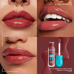 NYX applicator wand demonstrating precise application and color payoff