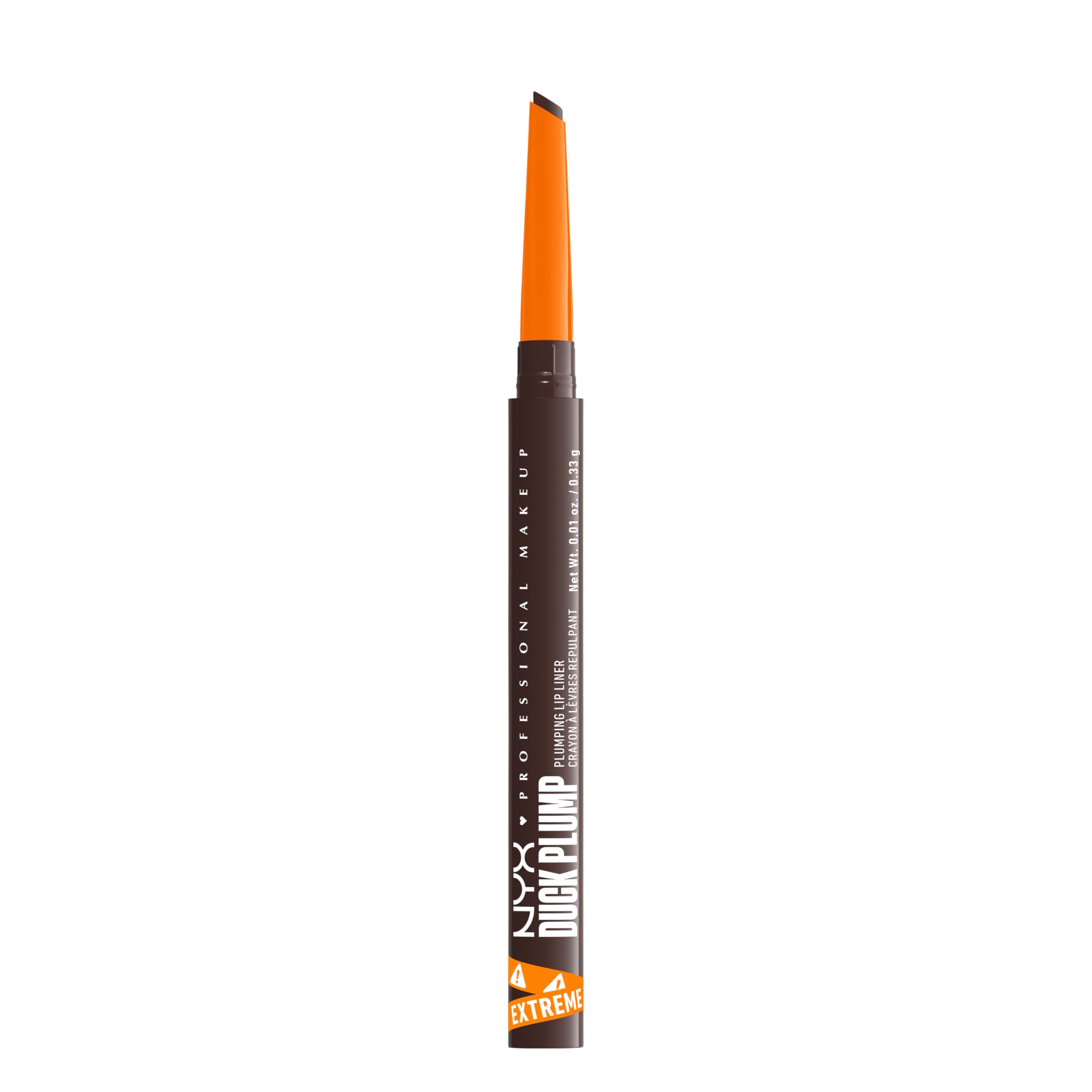 NYX PROFESSIONAL MAKEUP front packaging of Duck Plump liner shows shade and benefit