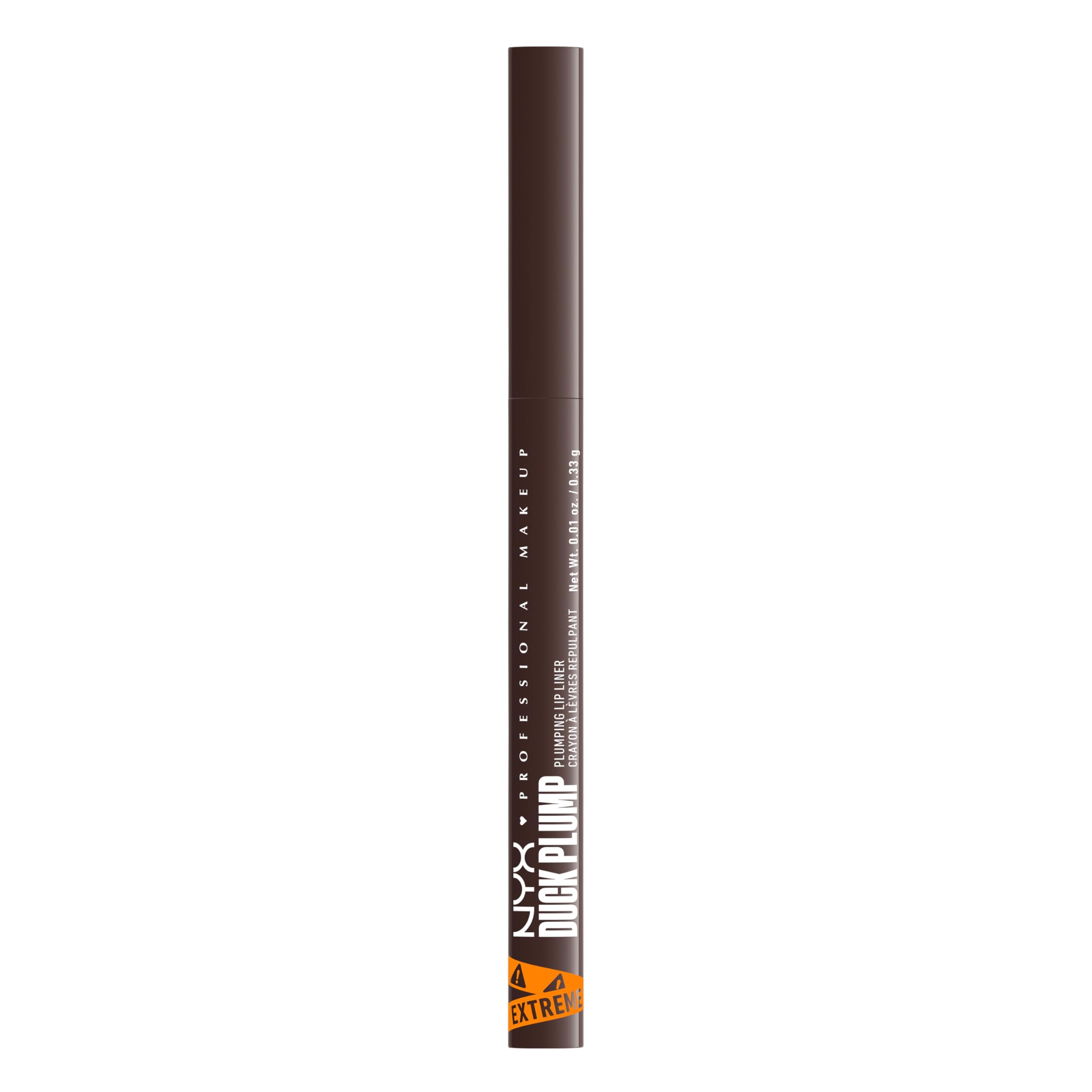 NYX PROFESSIONAL MAKEUP liner layered under gloss demonstrating intensified plump look