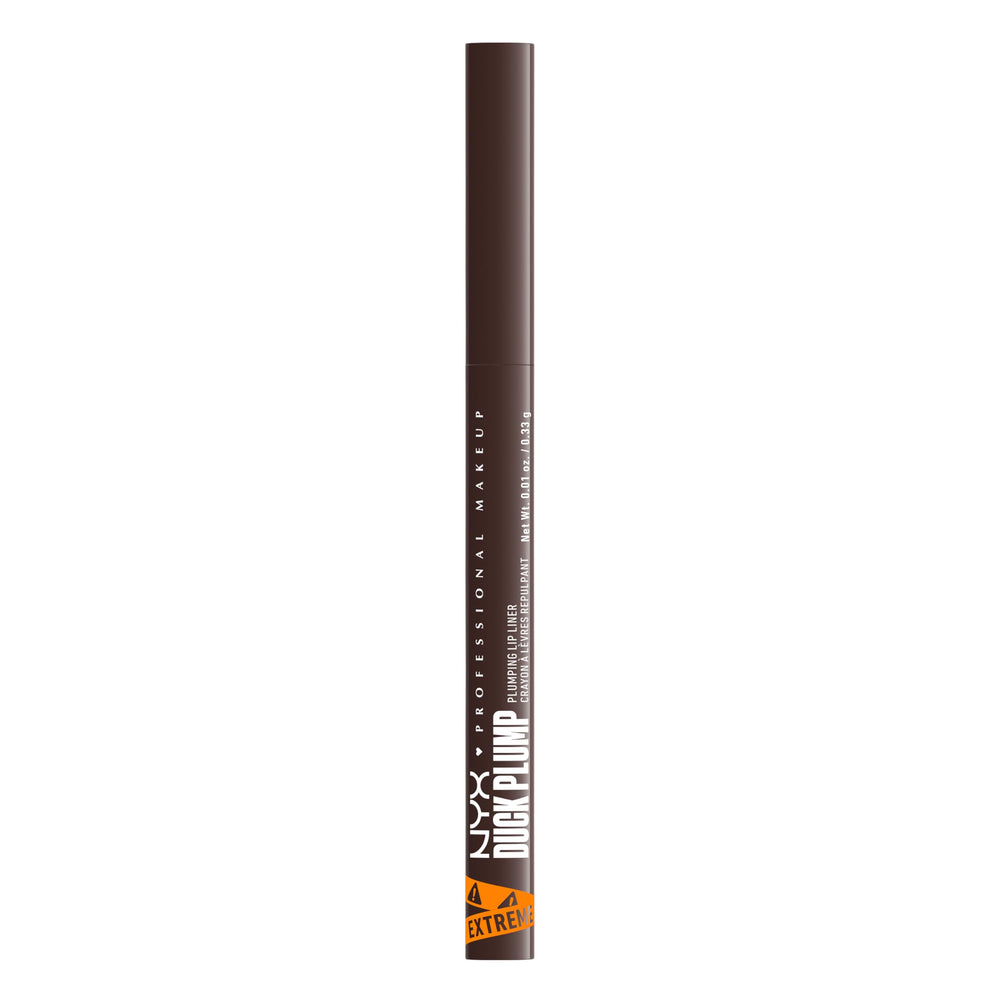 NYX PROFESSIONAL MAKEUP liner layered under gloss demonstrating intensified plump look