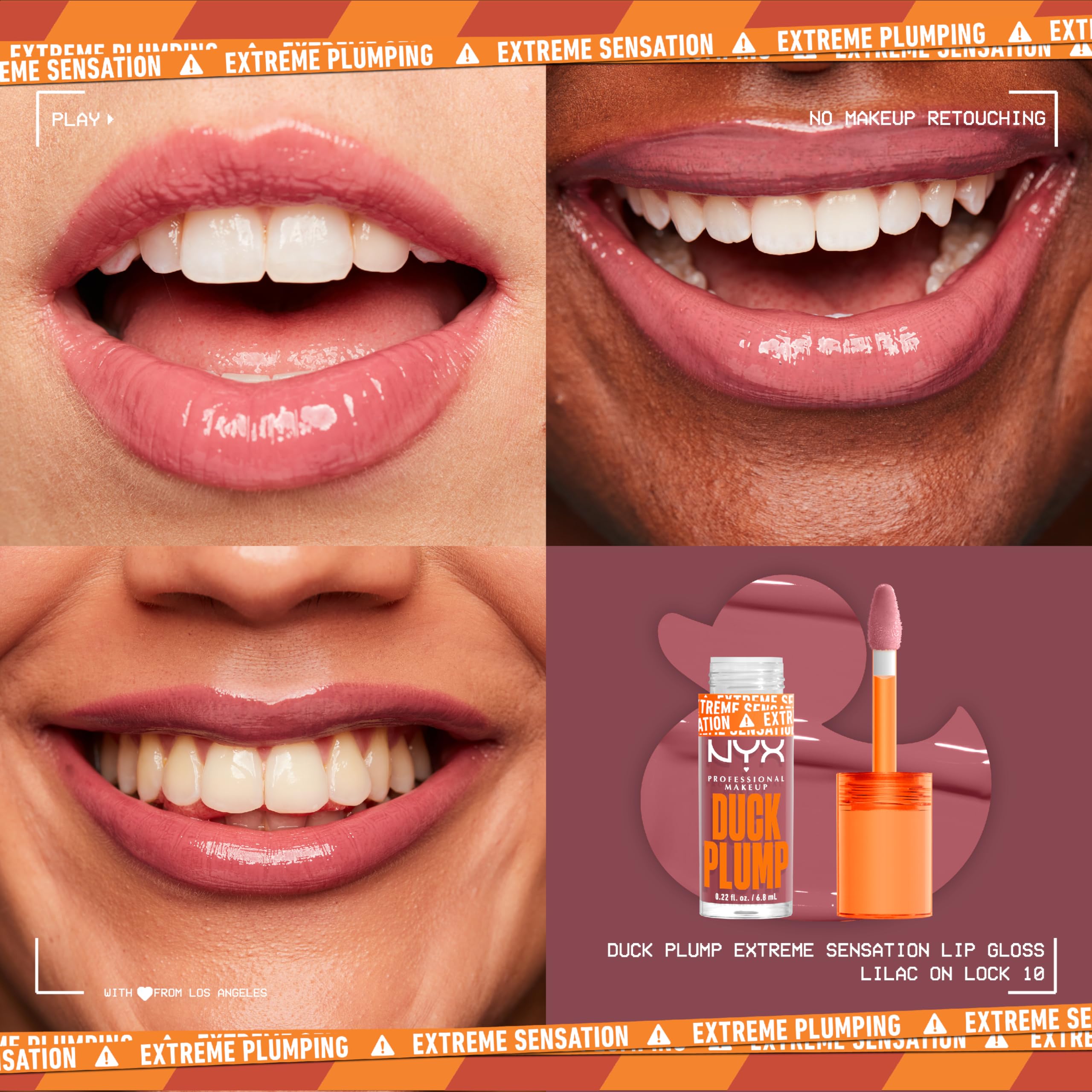 NYX PROFESSIONAL MAKEUP close-up on lips wearing Lilac On Lock showing lifted appearance