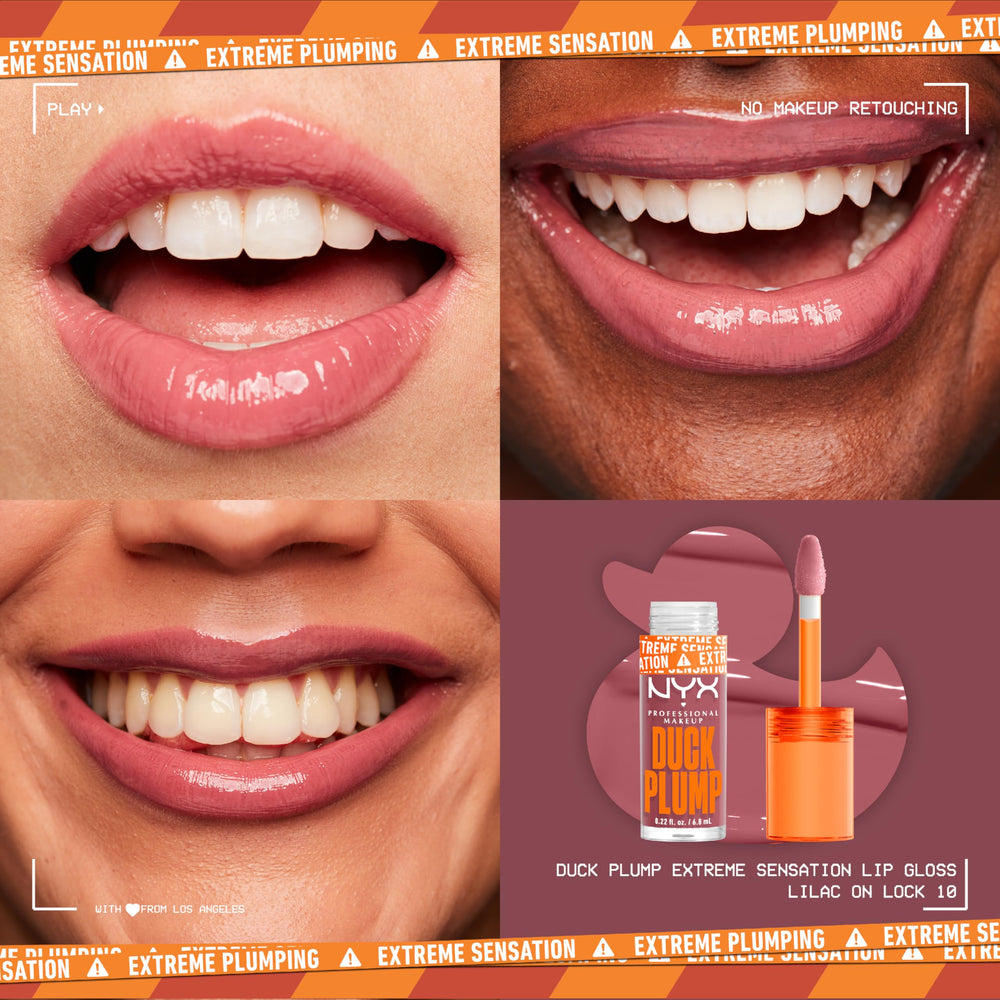 NYX PROFESSIONAL MAKEUP close-up on lips wearing Lilac On Lock showing lifted appearance