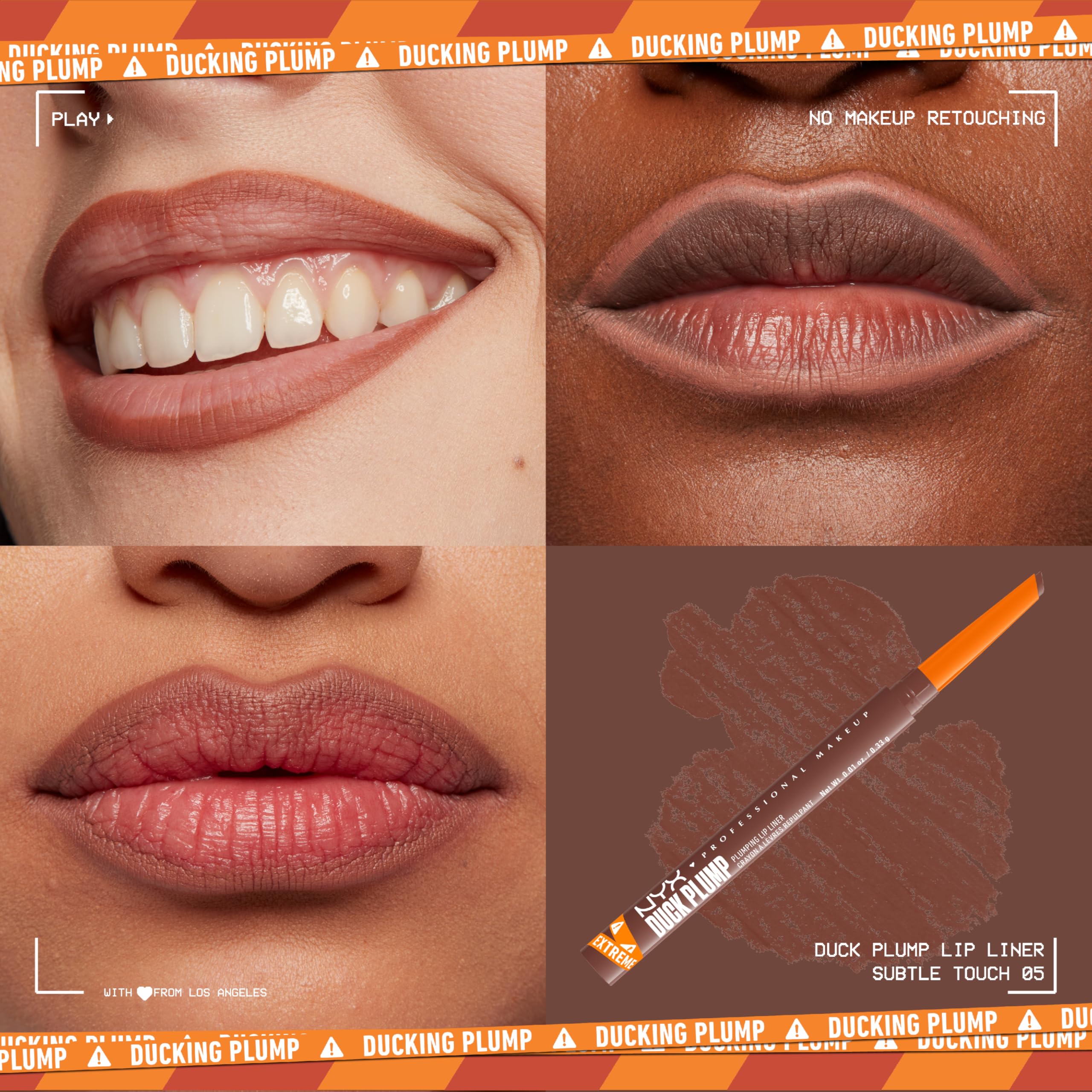 NYX PROFESSIONAL MAKEUP close-up of the pointed matte tip for precise lip lining benefit