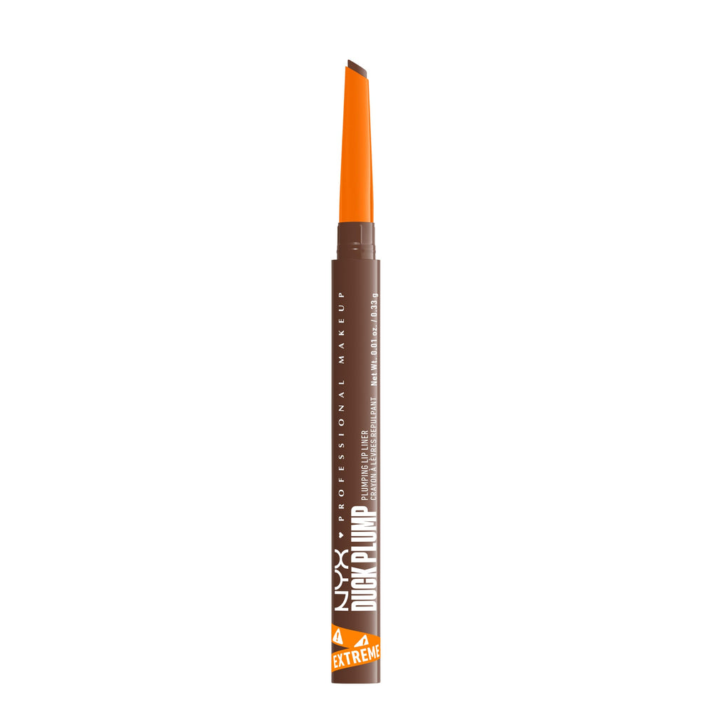 NYX PROFESSIONAL MAKEUP front packaging showing citrus-brown liner and brand trust