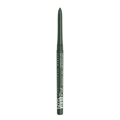 NYX PROFESSIONAL MAKEUP front packaging showing emerald pencil and branding benefits pop of color