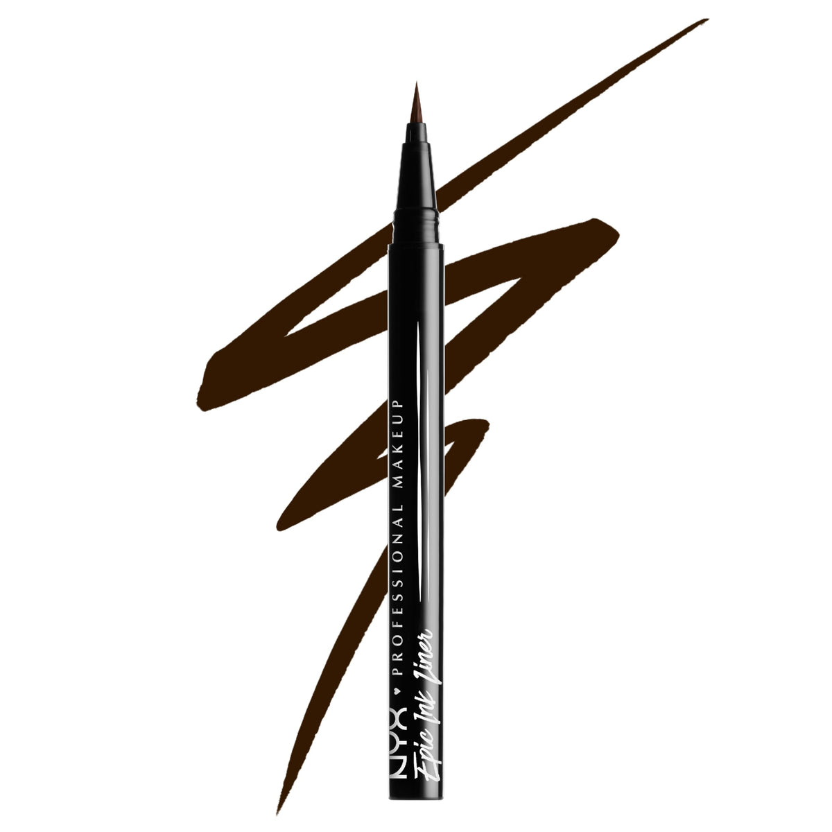 NYX PROFESSIONAL MAKEUP brown liner front view showing matte finish and compact design