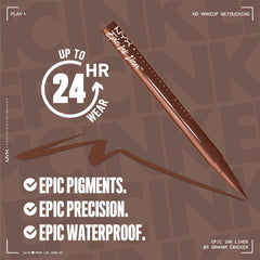 NYX PROFESSIONAL MAKEUP wrist comparison showing liner scale and true color