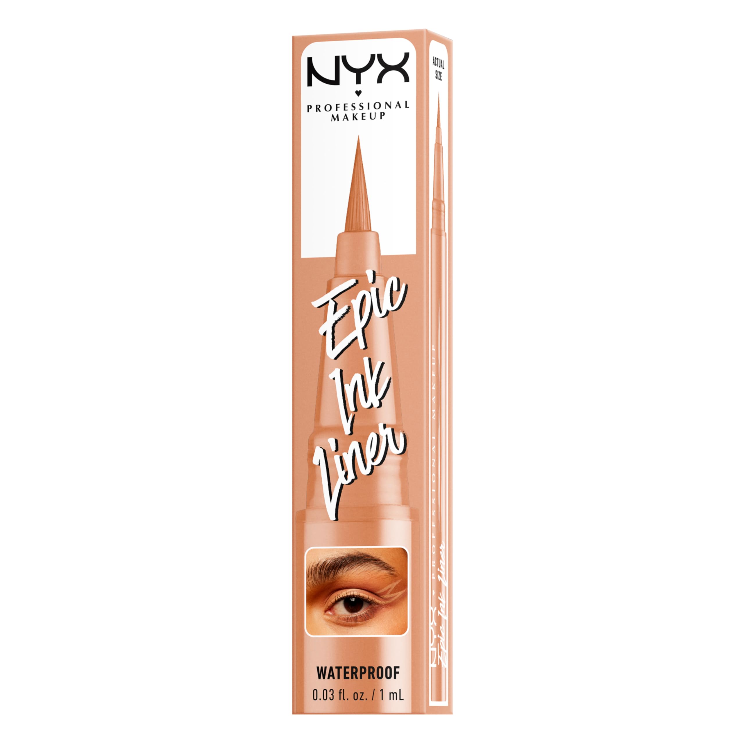 NYX PROFESSIONAL MAKEUP back label with ingredients and cruelty-free certification detail