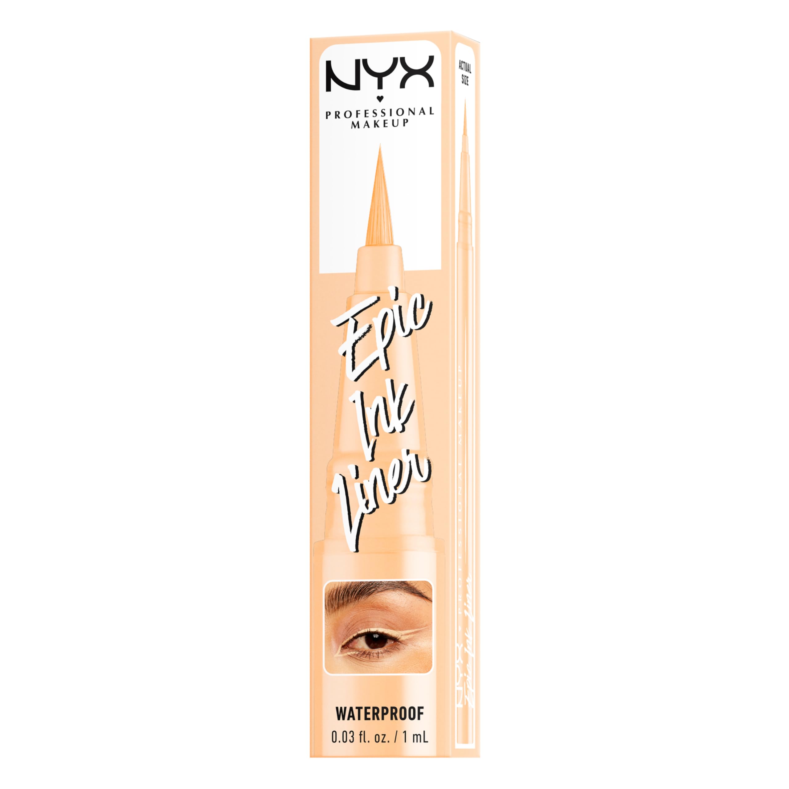NYX PROFESSIONAL MAKEUP on dressing table styled with other eye products for easy routine