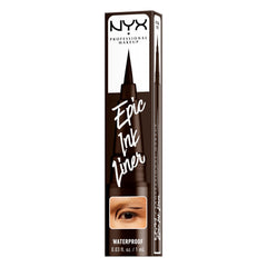 NYX PROFESSIONAL MAKEUP Epic Ink Liner next to coin illustrating compact portable size