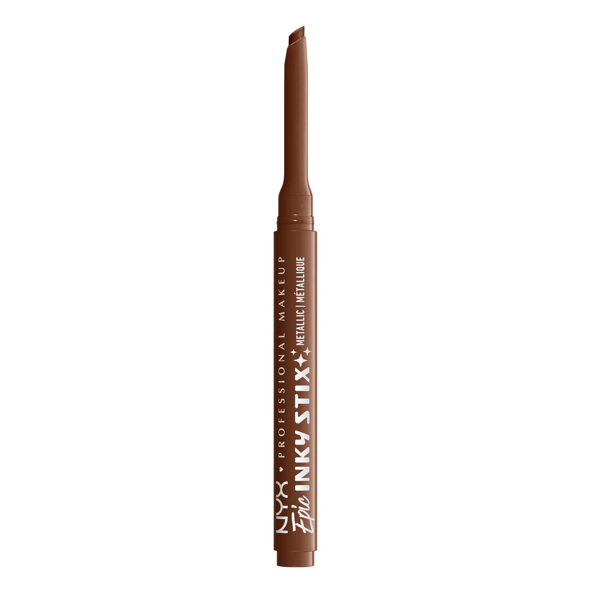 NYX PROFESSIONAL MAKEUP front packaging showing shade and click-up design for easy use