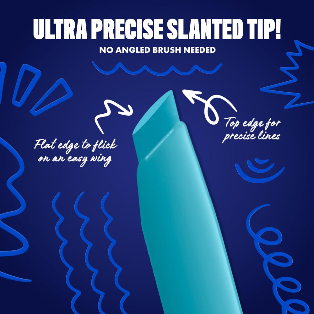 NYX PROFESSIONAL MAKEUP Epic Inky Stix Cyber Cyan swatch on skin showing vibrant payoff