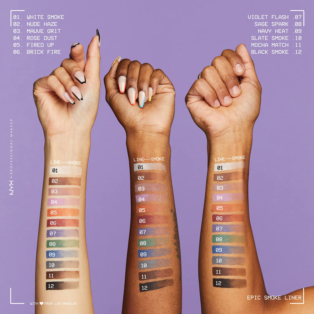 NYX Epic Smoke Liner held in hand to show compact travel size