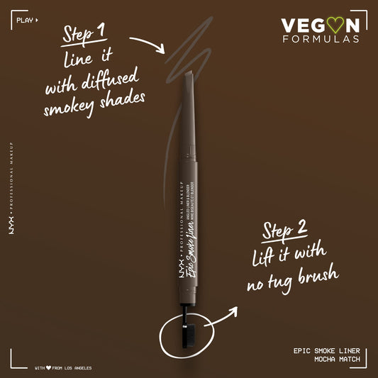 NYX Epic Smoke Liner slanted tip close-up for precise lining