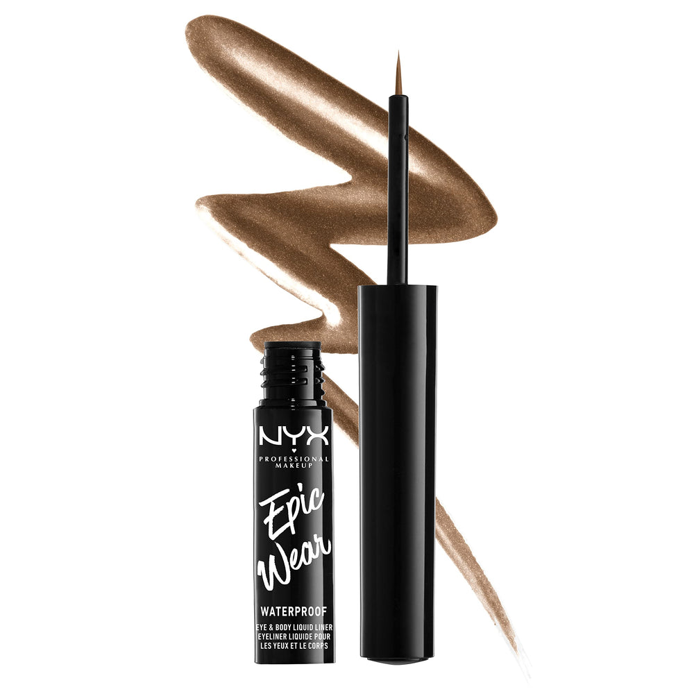 NYX PROFESSIONAL MAKEUP front packaging showing Brown Metal vibrant benefit