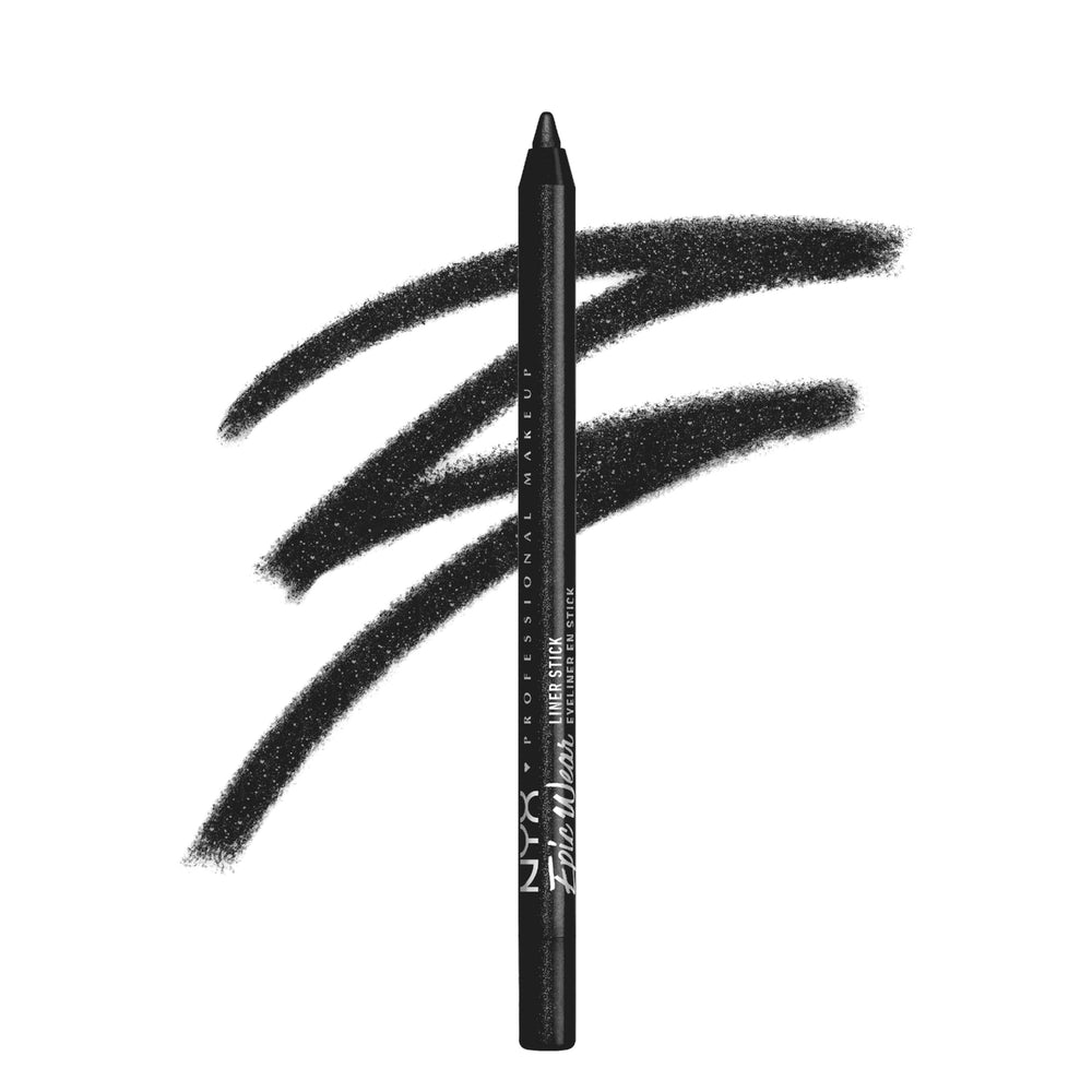 NYX PROFESSIONAL MAKEUP front packaging showing Black Metal pencil and brand logo for reliable wear