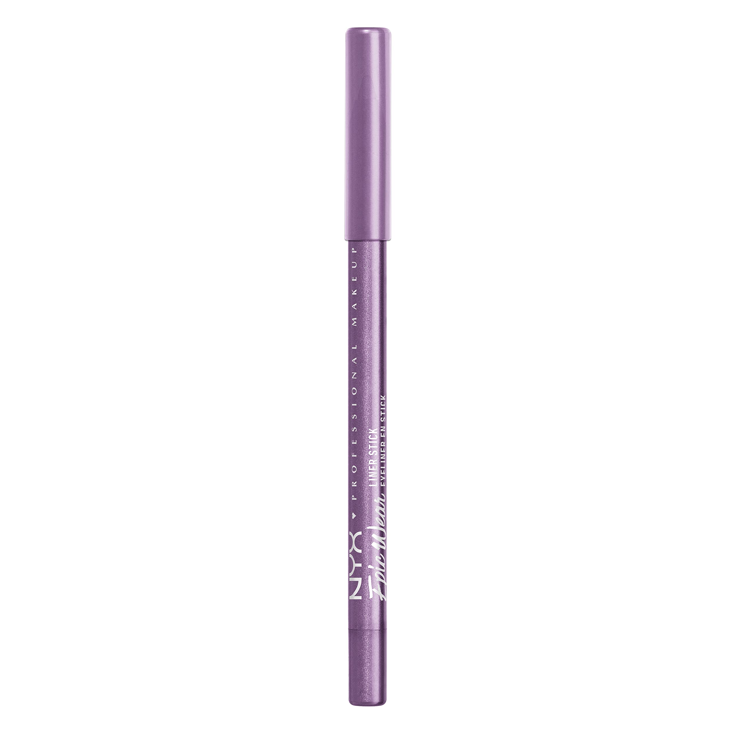 NYX PROFESSIONAL MAKEUP applied as eyeliner on eye showing long-lasting dramatic purple finish