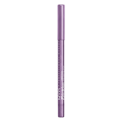NYX PROFESSIONAL MAKEUP applied as eyeliner on eye showing long-lasting dramatic purple finish