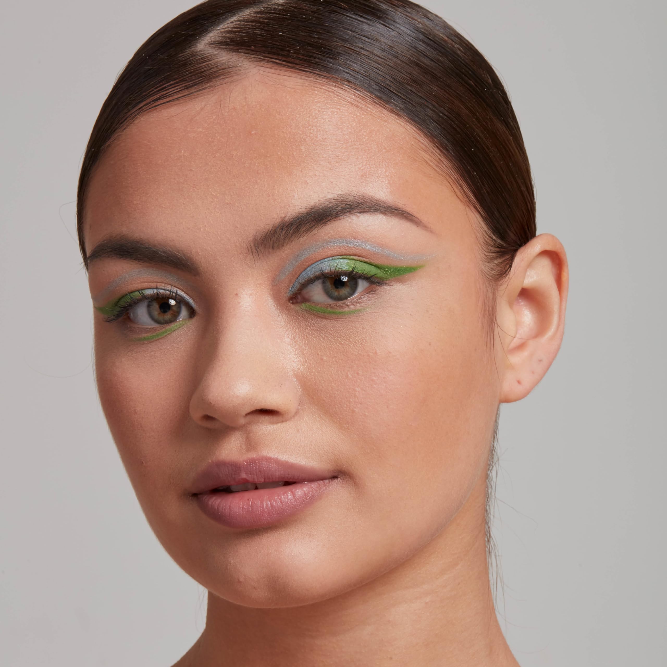 NYX PROFESSIONAL MAKEUP eyeliner being applied to eye showing smooth, waterproof line
