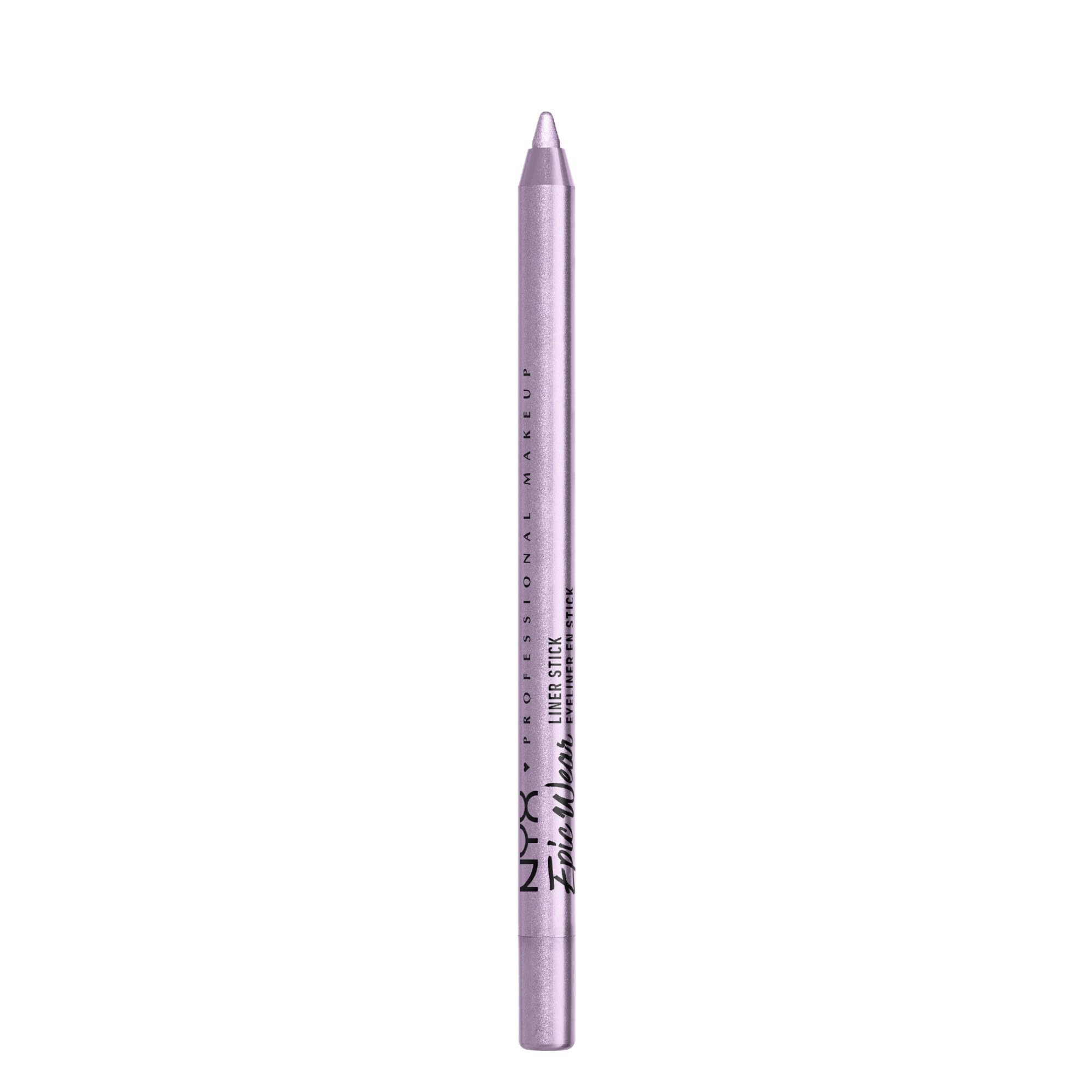 NYX PROFESSIONAL MAKEUP applied winged eyeliner, bold color that enhances eyes