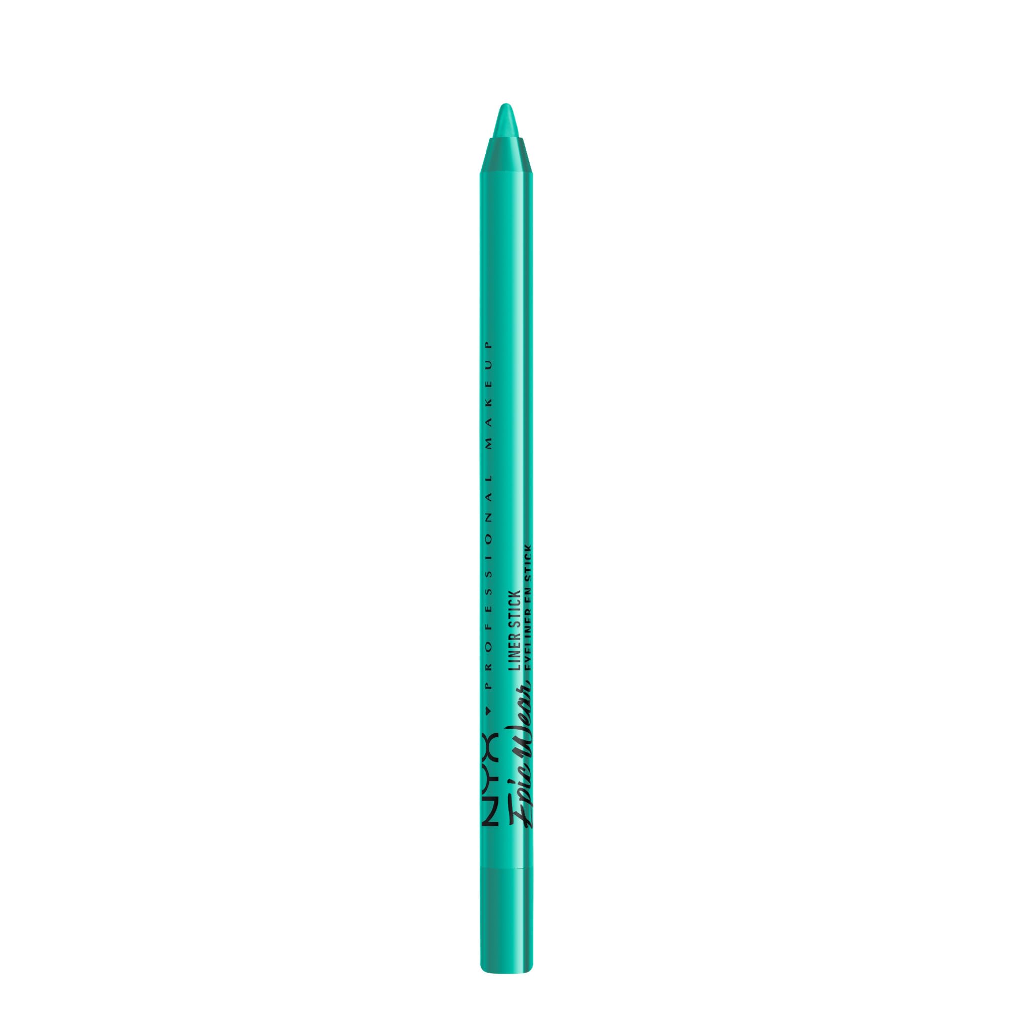 NYX PROFESSIONAL MAKEUP front packaging showing product and Blue Trip color, clear branding benefit