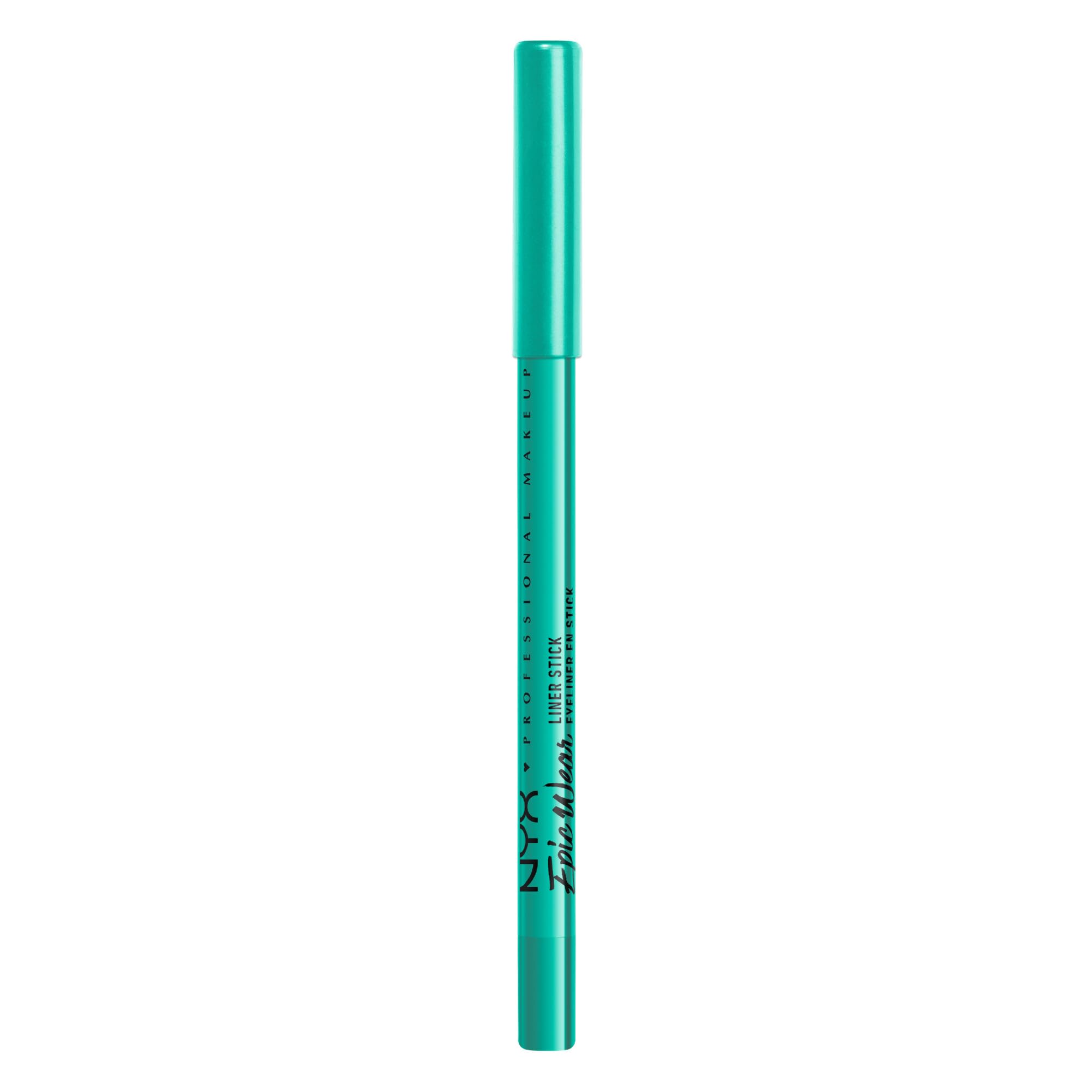 NYX PROFESSIONAL MAKEUP liner beside a coin to show size and travel-friendly convenience