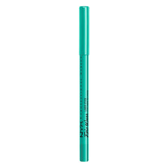 NYX PROFESSIONAL MAKEUP liner beside a coin to show size and travel-friendly convenience