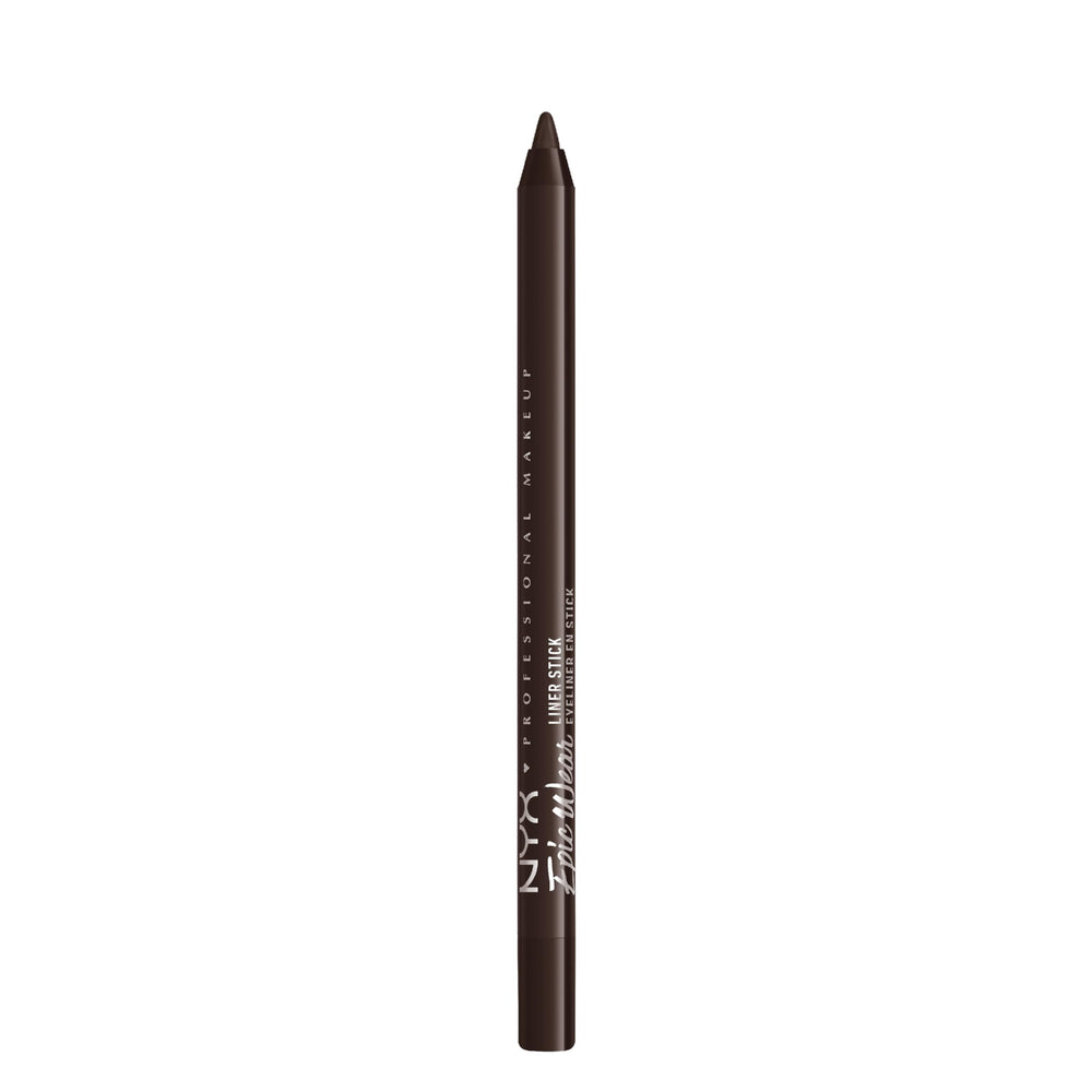 NYX PROFESSIONAL MAKEUP liner in use on eye demonstrating brown shimmer definition and long‑lasting visible enhancement