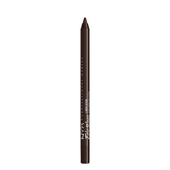 NYX PROFESSIONAL MAKEUP liner in use on eye demonstrating brown shimmer definition and long‑lasting visible enhancement