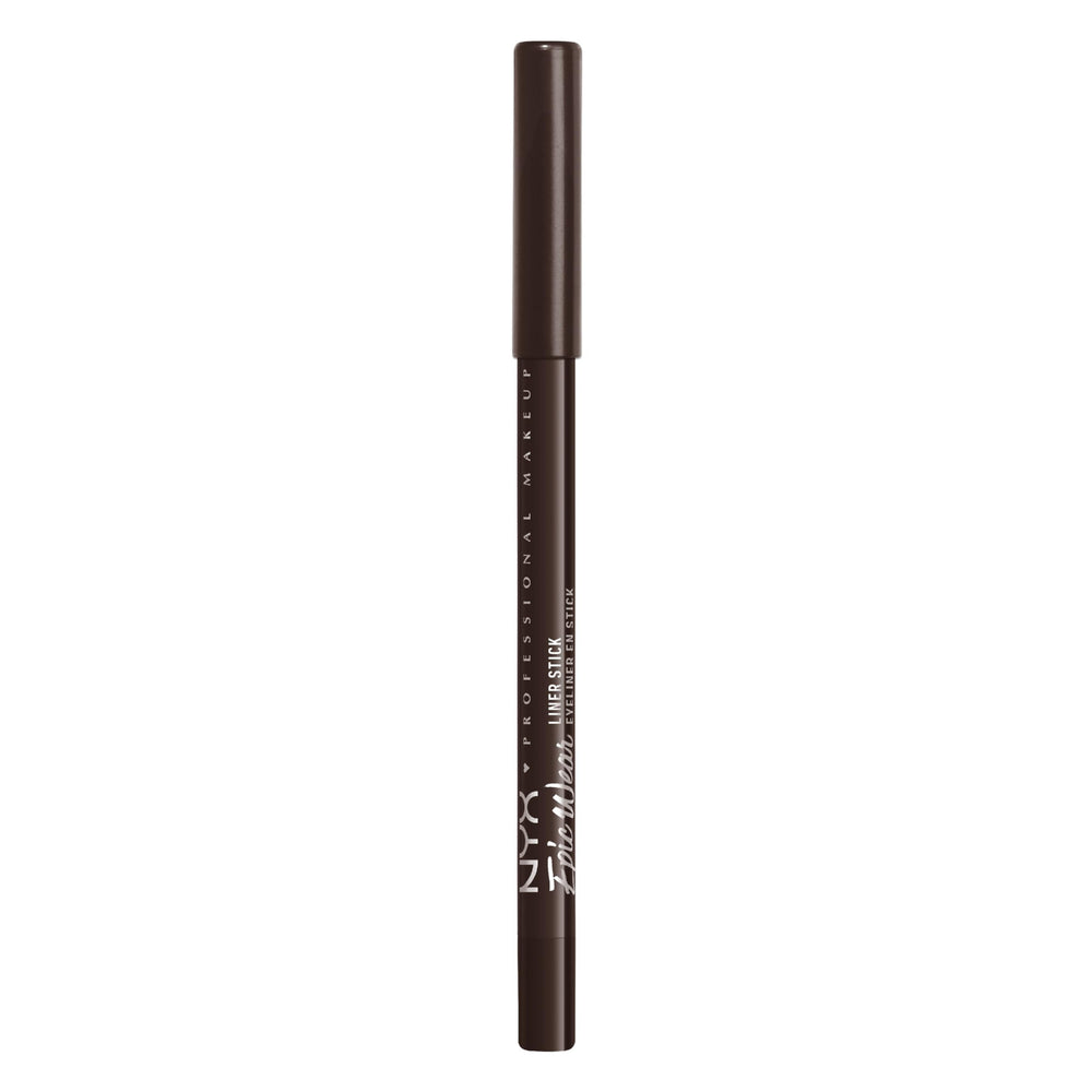 NYX PROFESSIONAL MAKEUP closeup of the liner tip revealing brown shimmer pigment and smooth glide for precise application