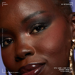 NYX PROFESSIONAL MAKEUP Epic Wear Liner Stick used to create a sharp winged eyeliner look