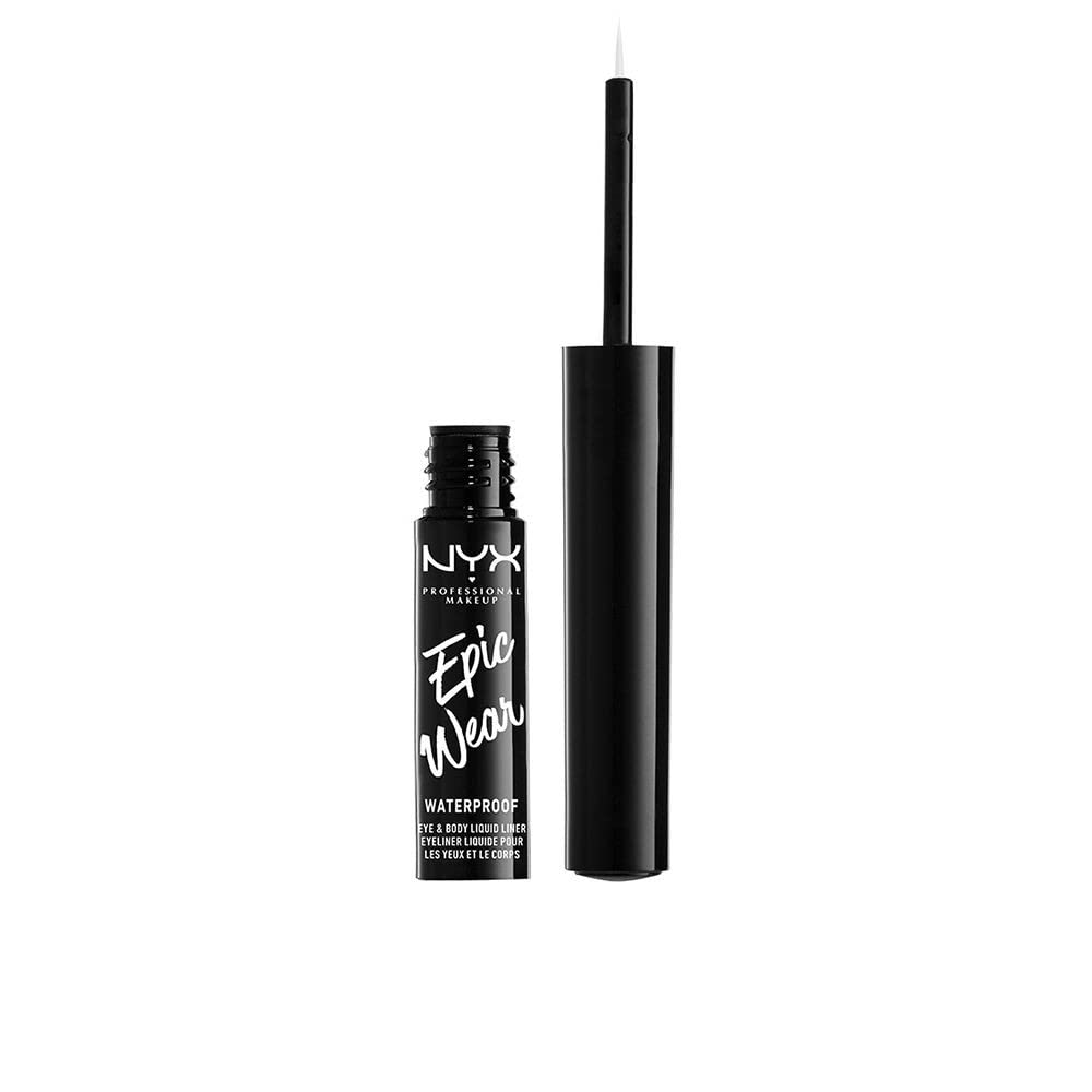 NYX PROFESSIONAL MAKEUP white liner front view shows precise applicator and bold pigment