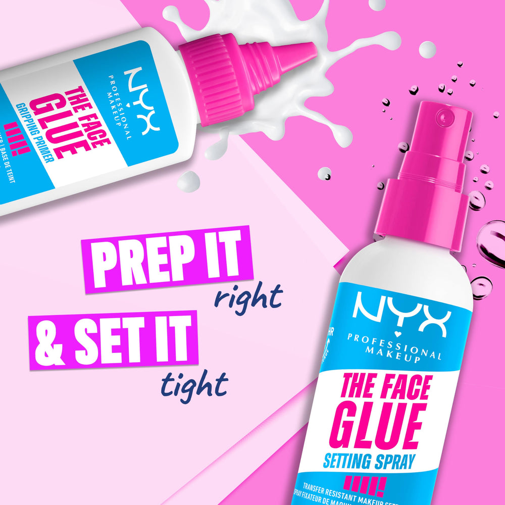 NYX The Face Glue with polyglutamic acid visual emphasizing deep hydration benefit