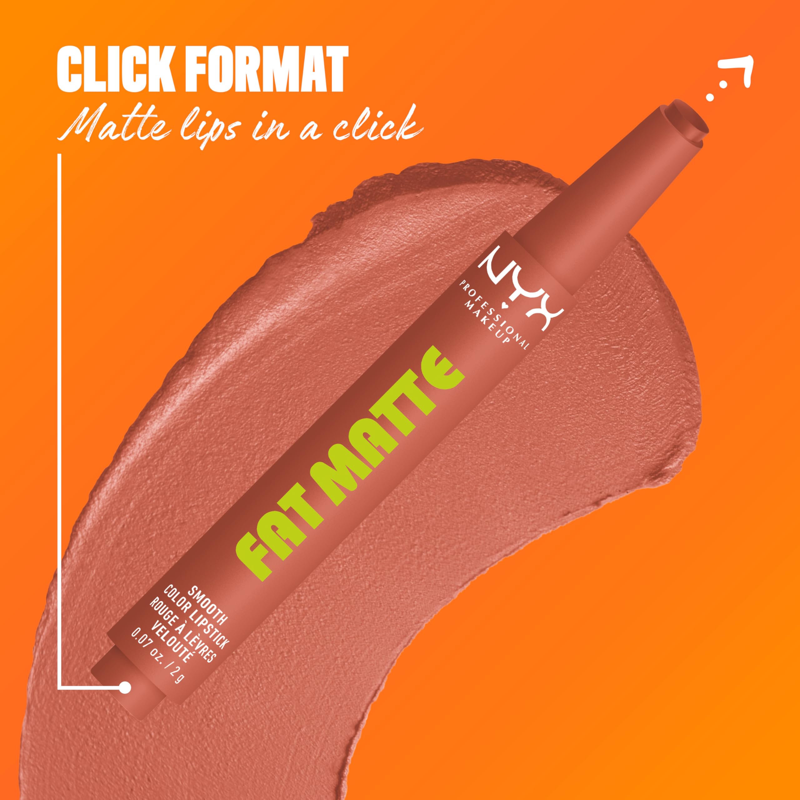 NYX PROFESSIONAL MAKEUP crayon inside a packed makeup bag for on-the-go touch-ups