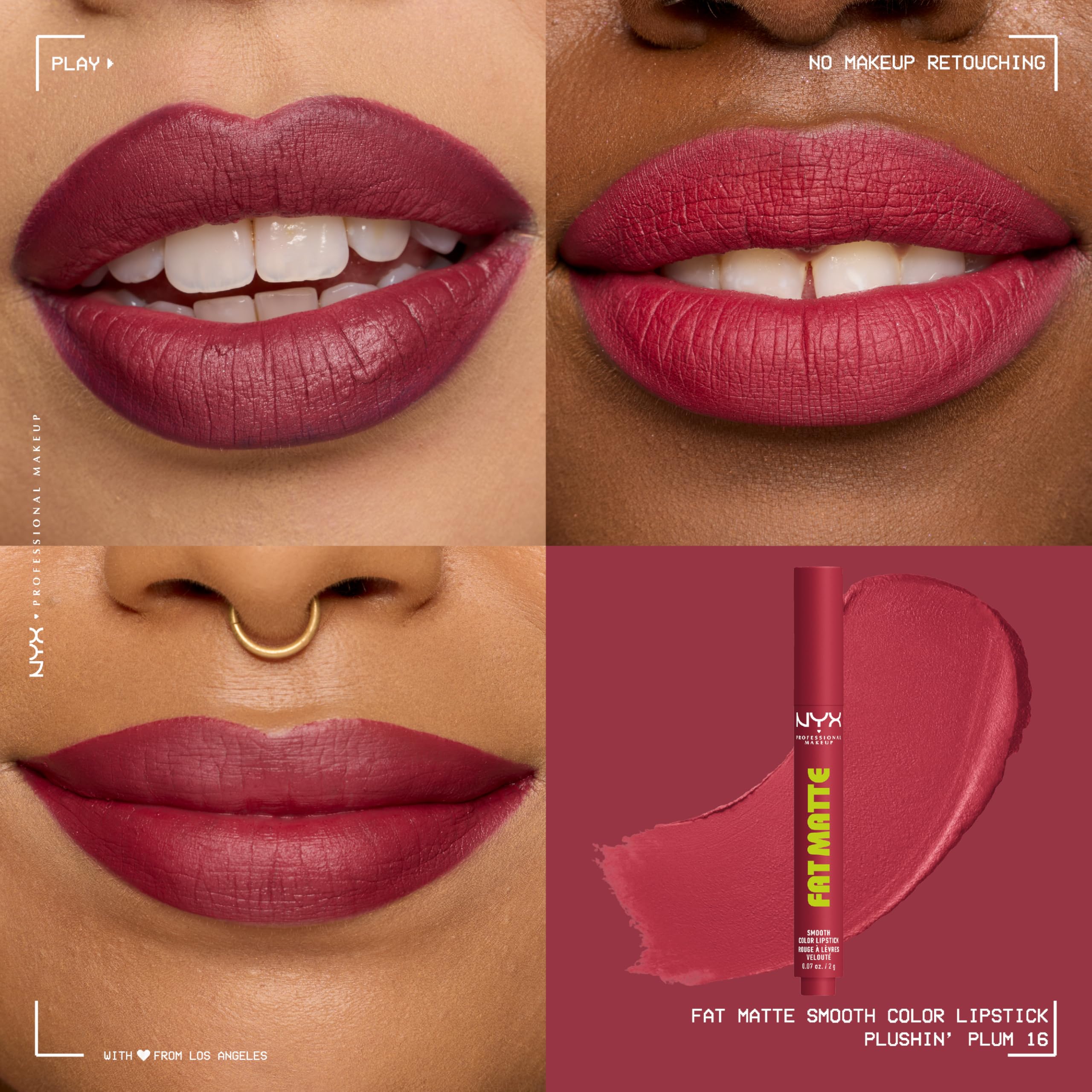 NYX PROFESSIONAL MAKEUP model applying lip crayon for smooth matte finish