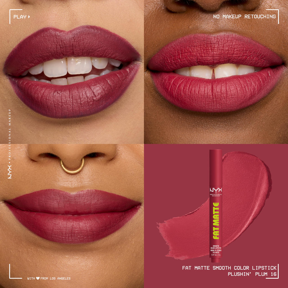 NYX PROFESSIONAL MAKEUP model applying lip crayon for smooth matte finish