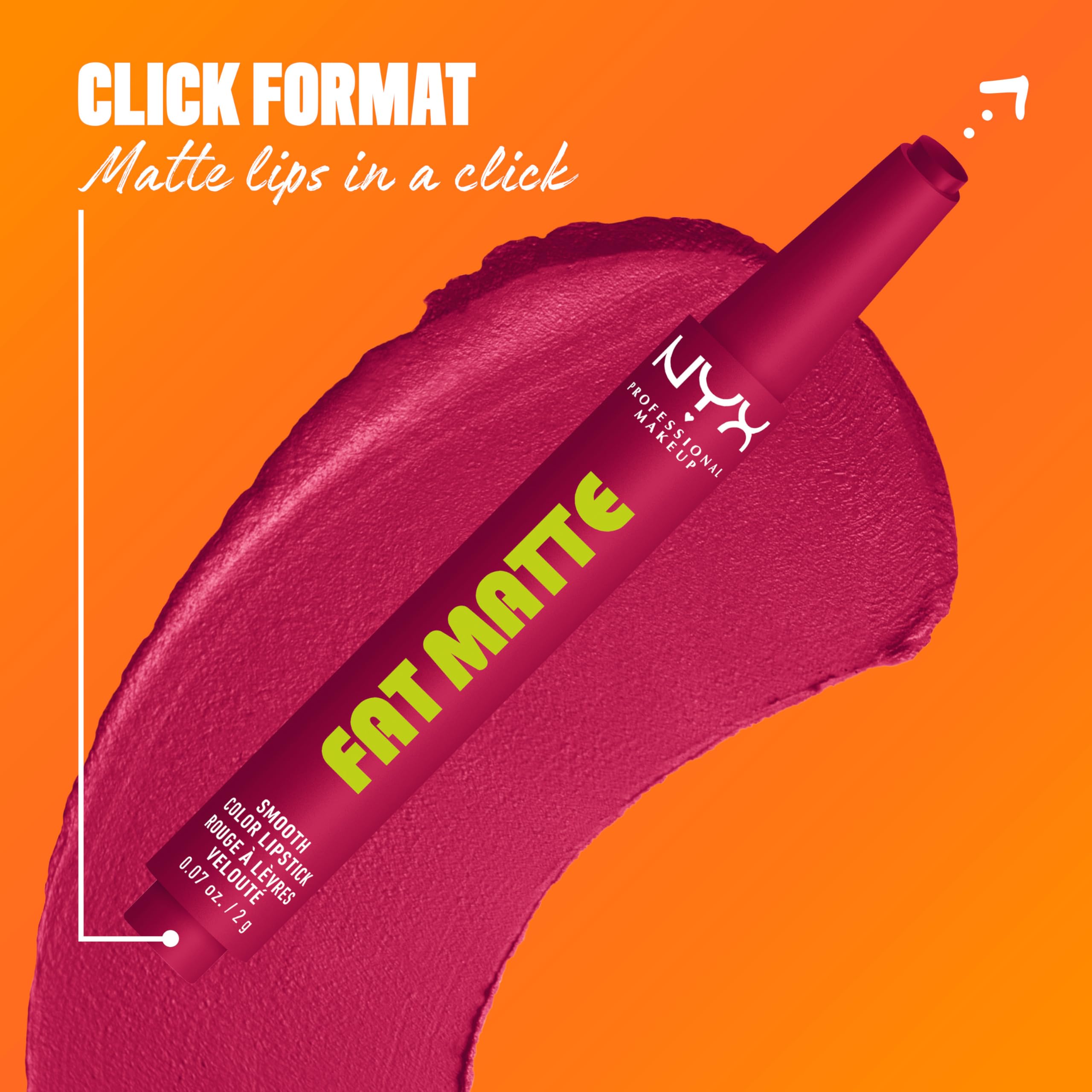 NYX PROFESSIONAL MAKEUP lips wearing Hibiscus Hug showcasing vibrant matte color and comfort