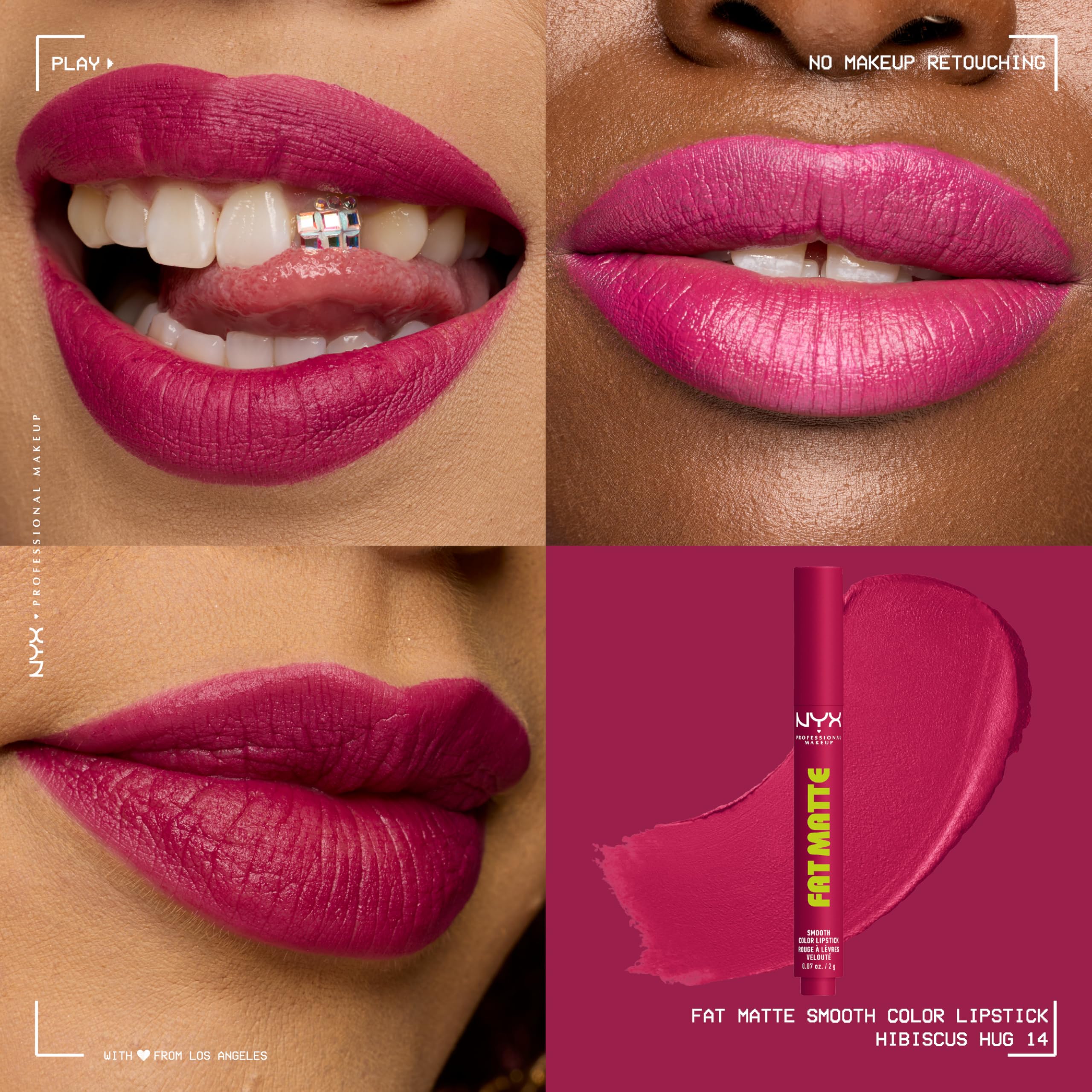 NYX PROFESSIONAL MAKEUP texture closeup showing whipped matte finish and soft glide
