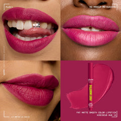 NYX PROFESSIONAL MAKEUP texture closeup showing whipped matte finish and soft glide