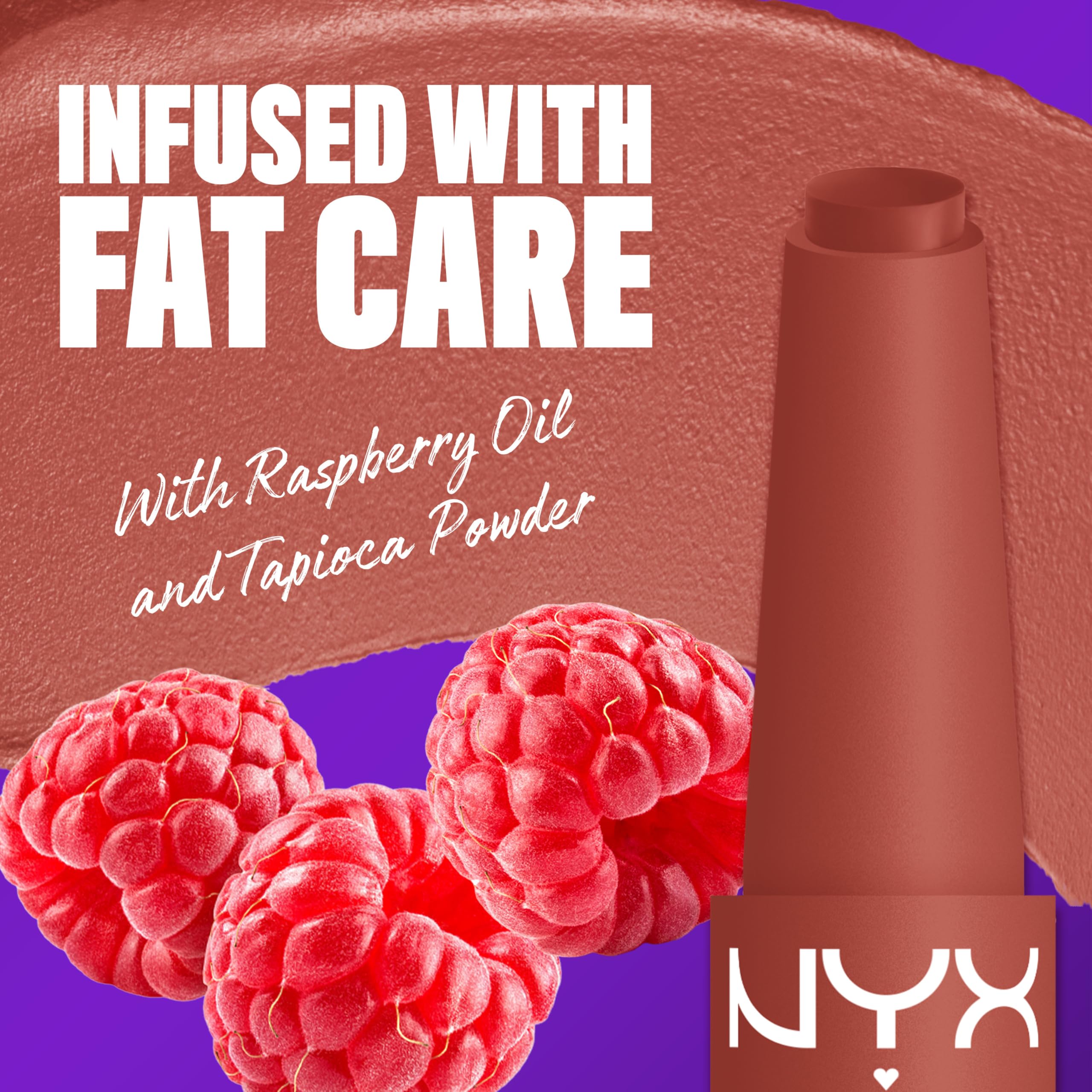 NYX PROFESSIONAL MAKEUP creamy texture swatch highlighting buildable pigment benefit