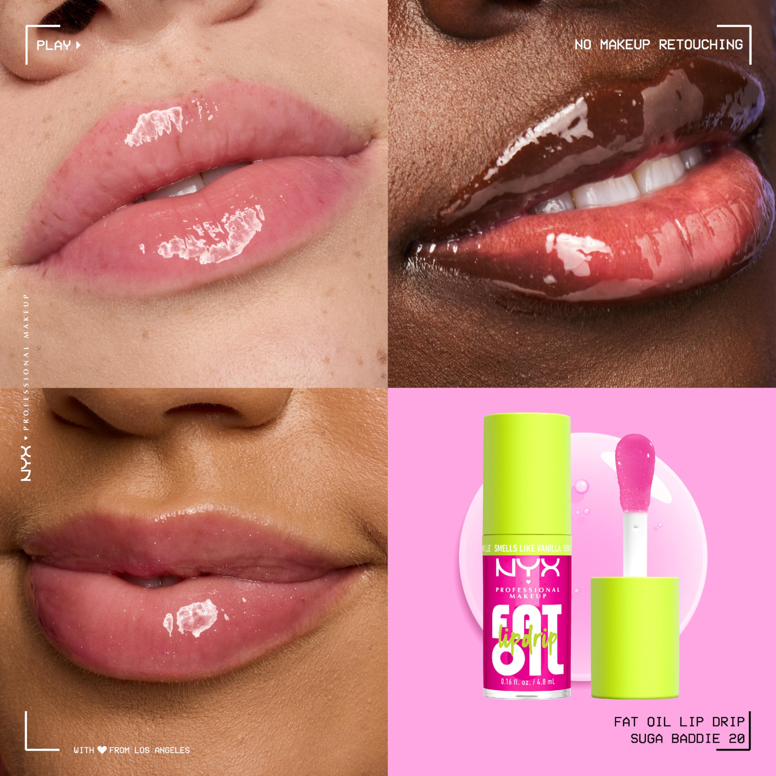 NYX applicator closeup demonstrating fat applicator for even, one-swipe coverage