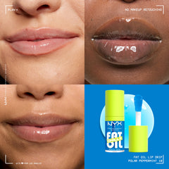 NYX PROFESSIONAL MAKEUP wide applicator wand demonstrating easy, even coverage benefit