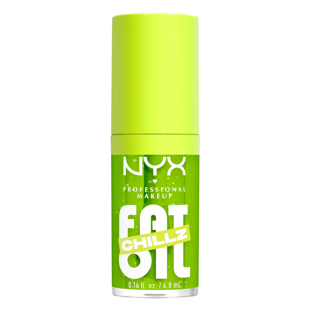 NYX PROFESSIONAL MAKEUP front tube shot showing glossy finish and vegan benefit