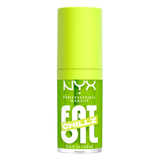 NYX PROFESSIONAL MAKEUP front tube shot showing glossy finish and vegan benefit
