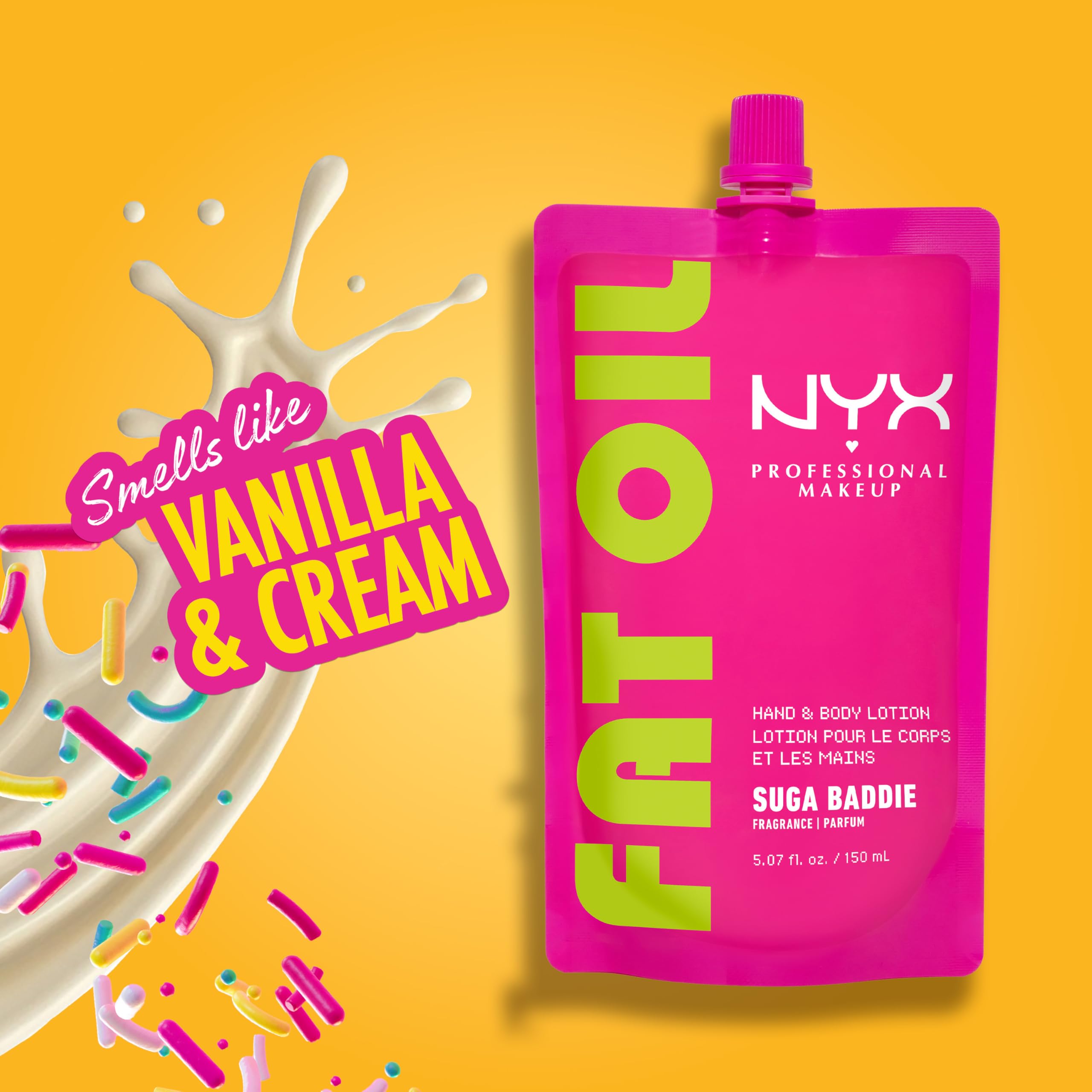 NYX PROFESSIONAL MAKEUP hand applying lotion to show quick absorption and moisturize benefit