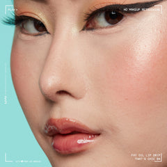 NYX PROFESSIONAL MAKEUP texture swatch highlighting high shine and non-sticky finish