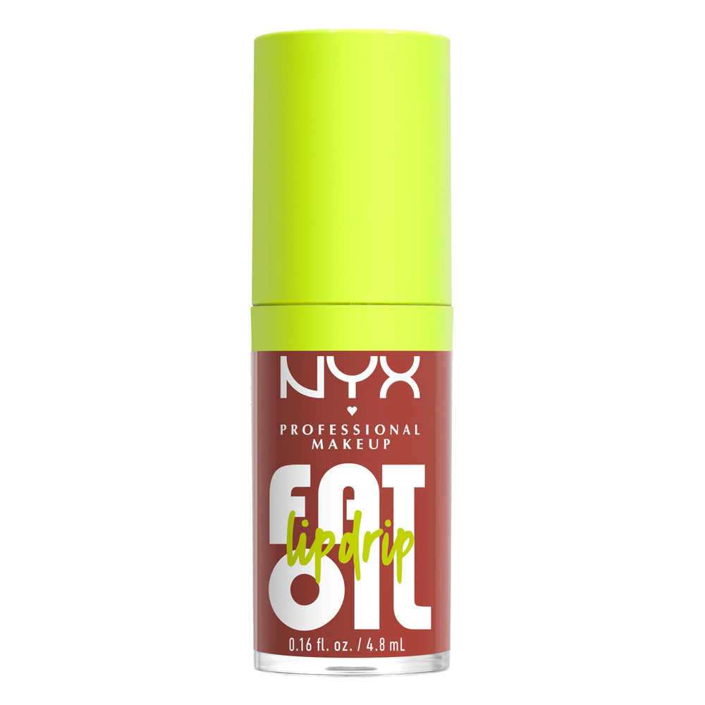 NYX PROFESSIONAL MAKEUP gloss beside ruler for size comparison indicating travel-friendly tube